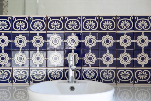 mixed tile set bathroom handmade tiles